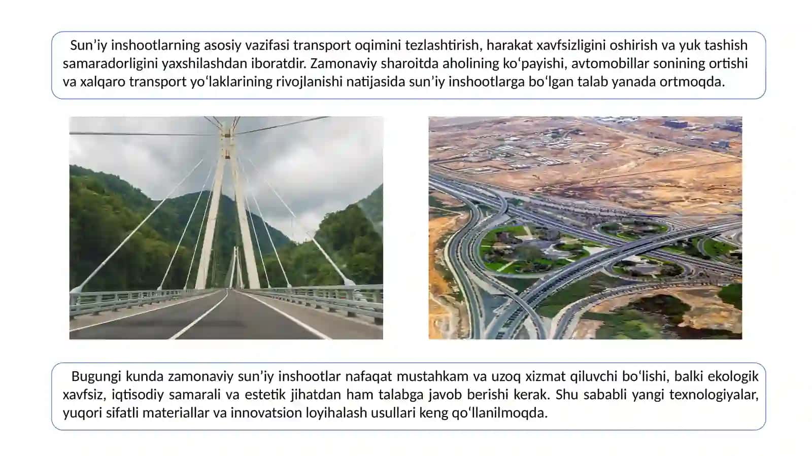 Avtomobil yo‘llaridagi zamonaviy sun’iy inshootlar turlari 3