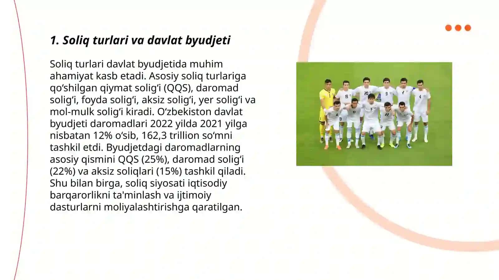 O‘zbekistonda davlat byudjetining soliqlarga ko‘ra tarkibi 3