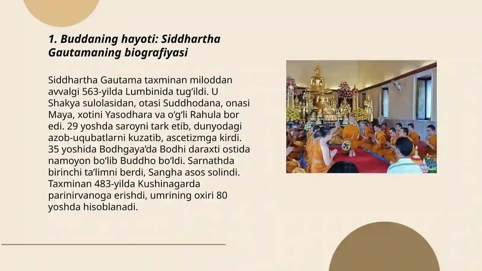 Buddizm tarixi va asosiy gʻoyalari 3