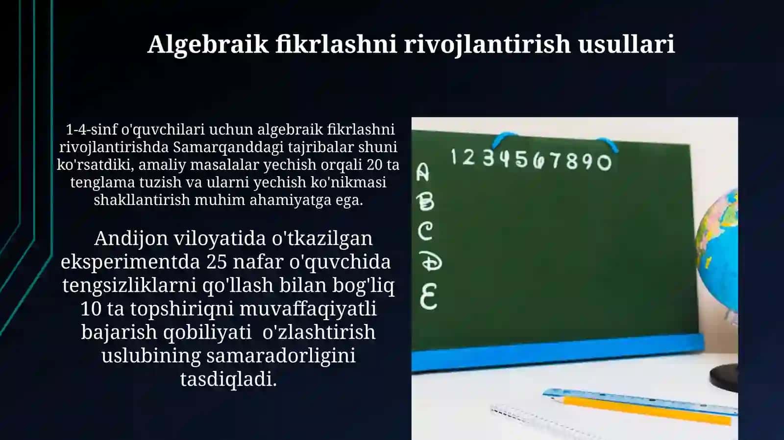 Algebra va sonlar elementlarini o‘rgatish metodikasi 3