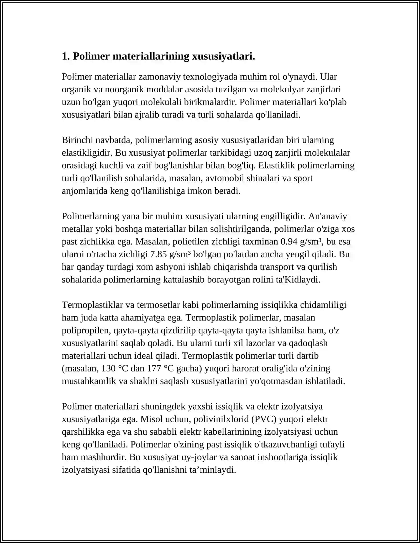 POLIMER MATERIALLARIDAN BUYUM OLISH TEXNOLOGIYASI 3