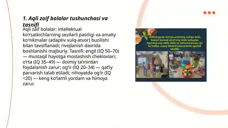 Yordamchi maktab oʻqtuvchilari aqli zaif bolalar oʻrganishni umumiy tushunchasi 3