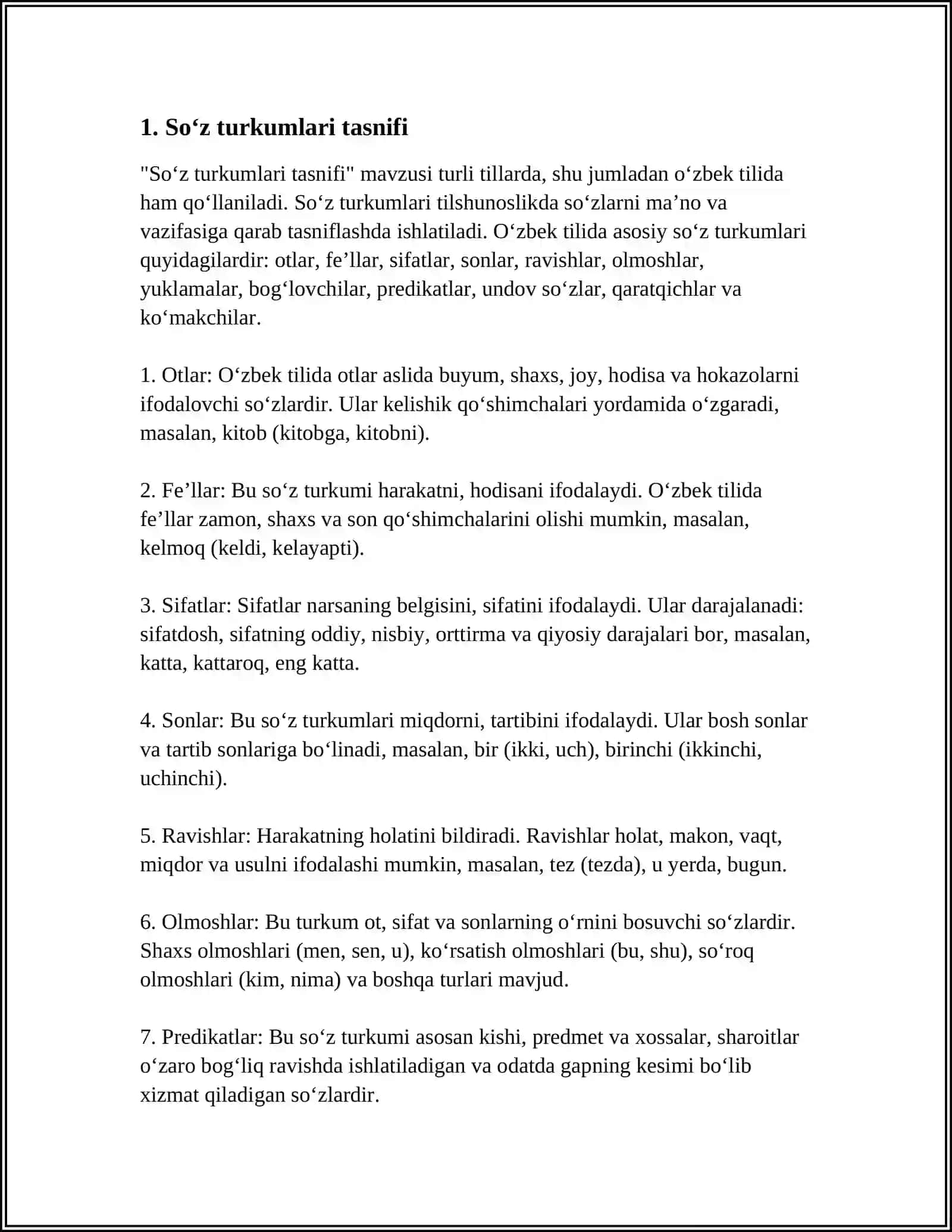 SOʻZ TURKUMI VA UNI OʻQITISH USULLARI 3
