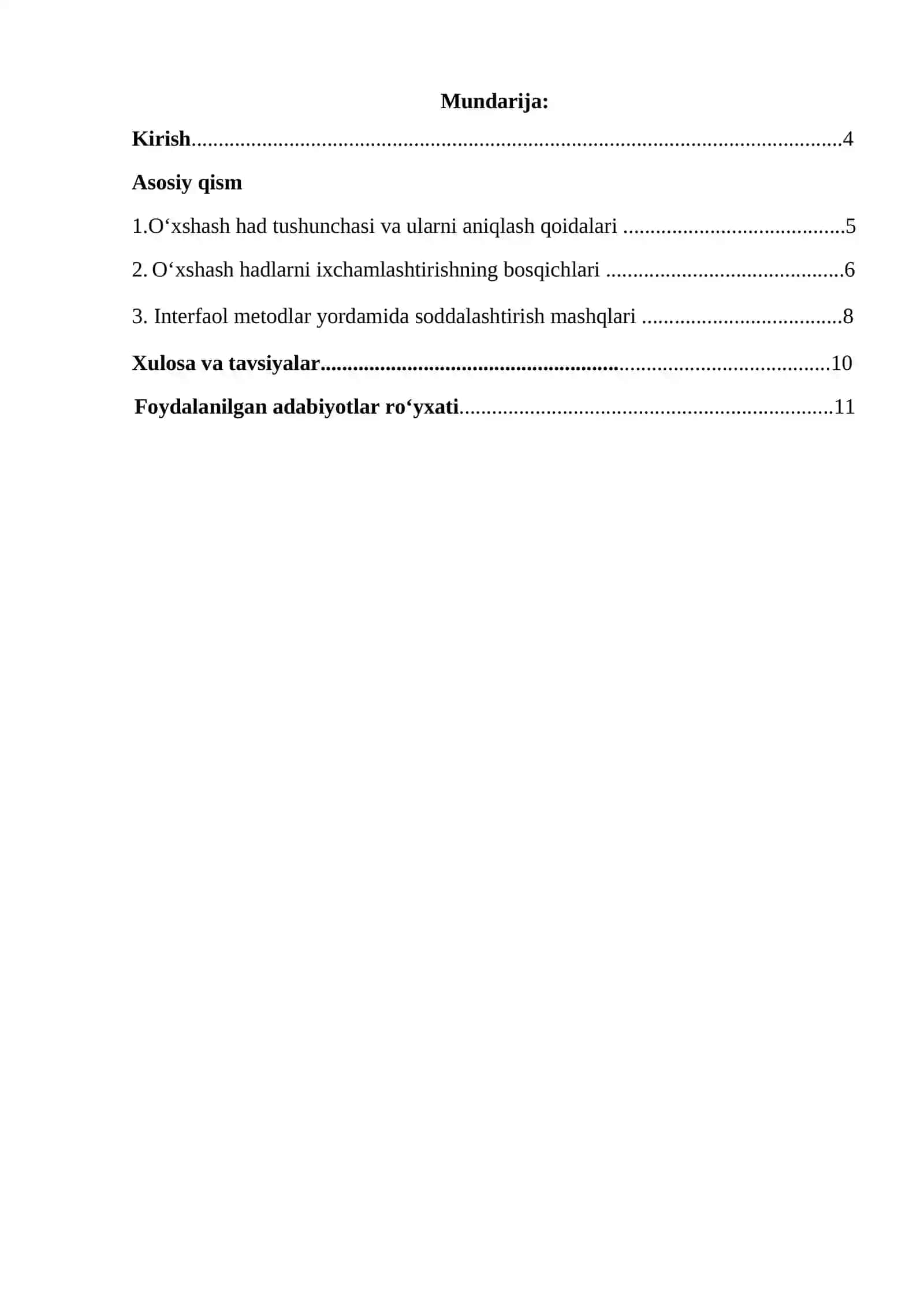 Matematika darslarida o‘xshash hadlarni ixchamlashtirish usullari 3
