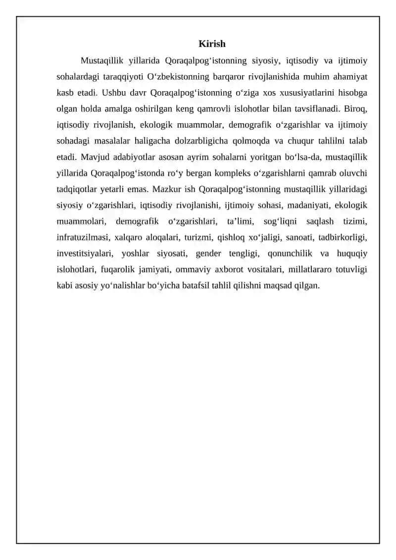 Mustaqillik davrida Qoraqalpogʻistonning siyosiy-ijtimoiy rivojlanishi 3