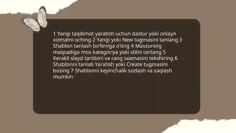 Taqdimot muxarrida amallarni bajarish 3