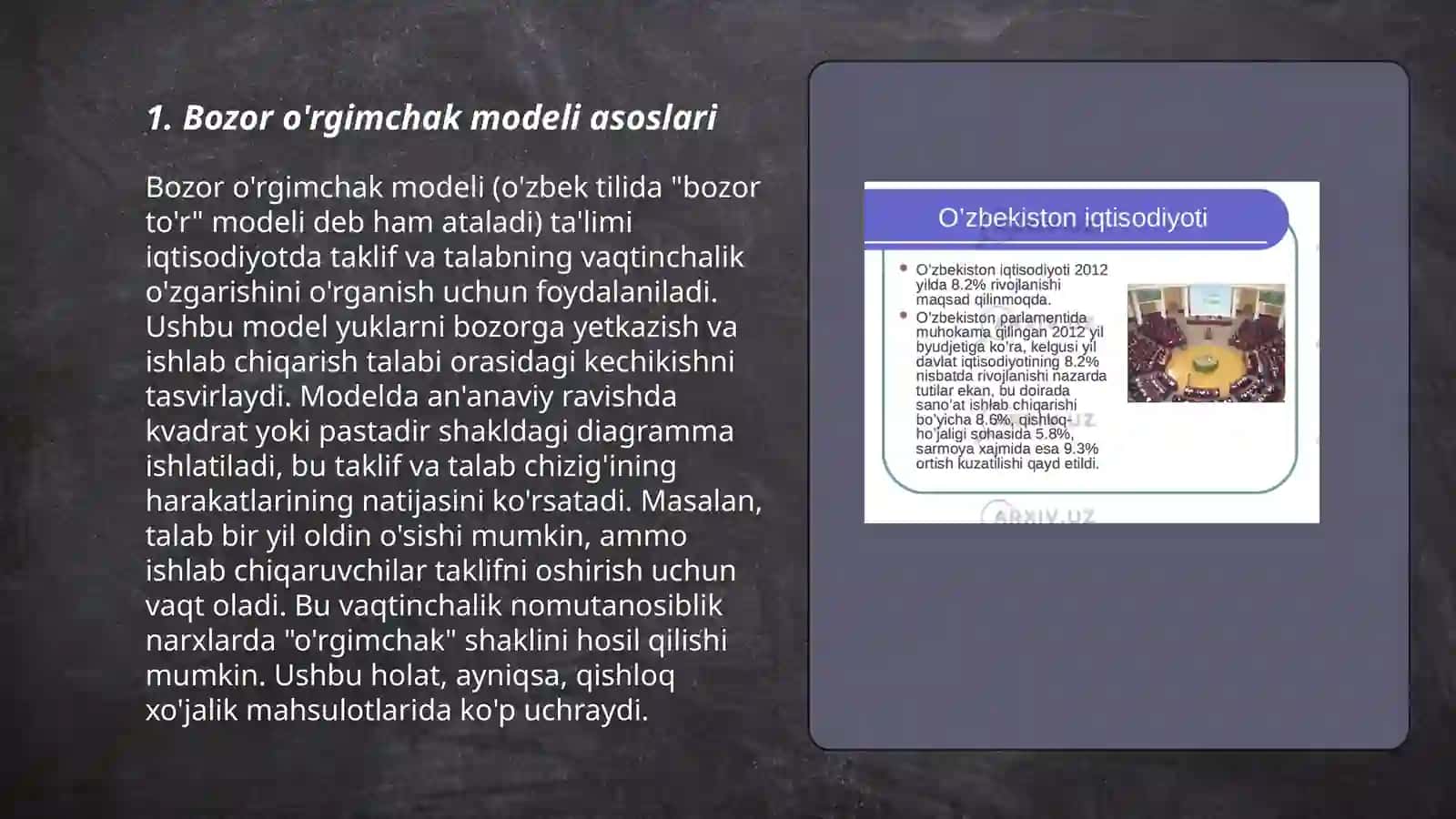 Bozor o'rgimchak modeli 3