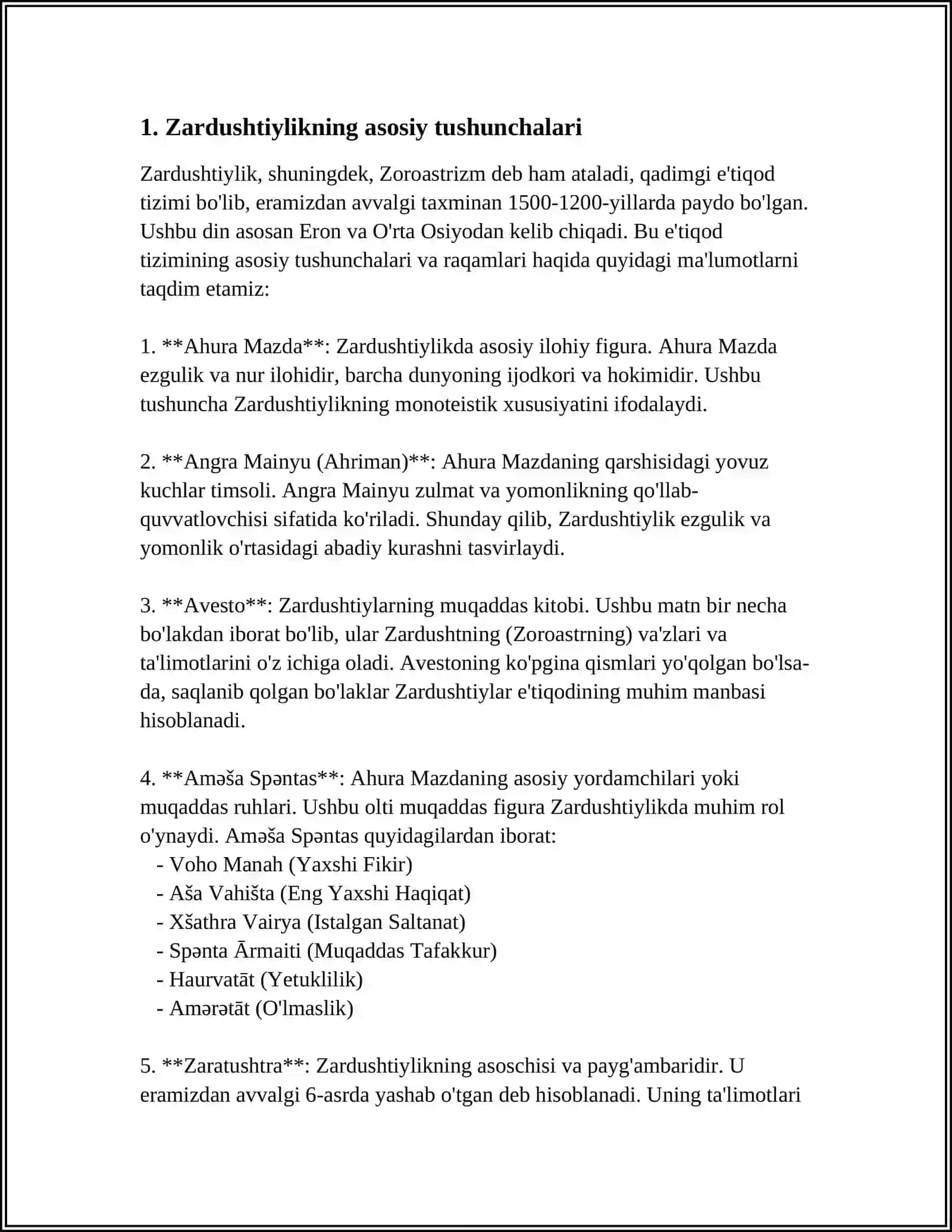 ZARDUSHTIYLIKNING TIOLOGIK TIZIMI VA DINIY MAROSIMLARI 3