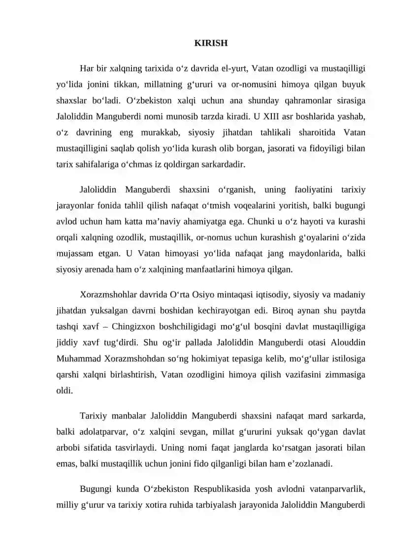 Jaloliddin Manguberdi Vatan himoyachisi 3