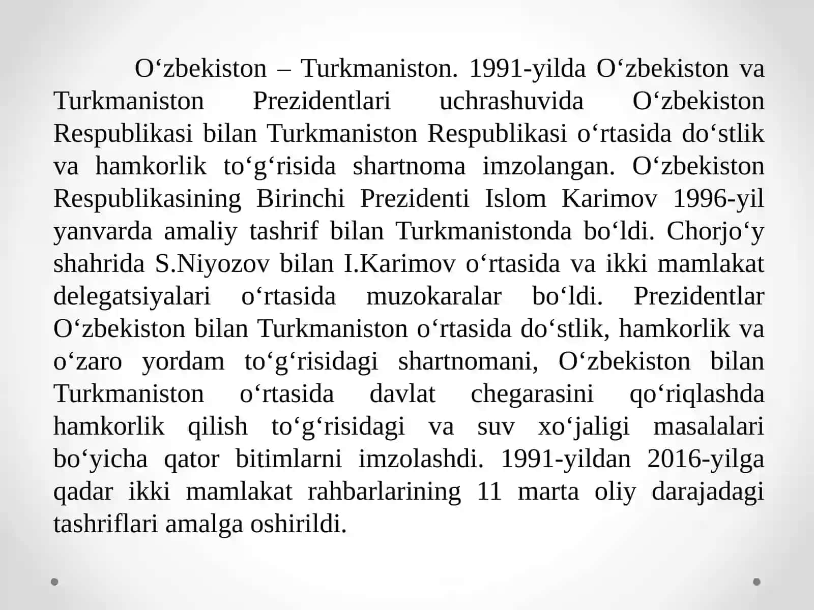 10-mavzu. O‘zbekiston va jahon hamjamiyati 3