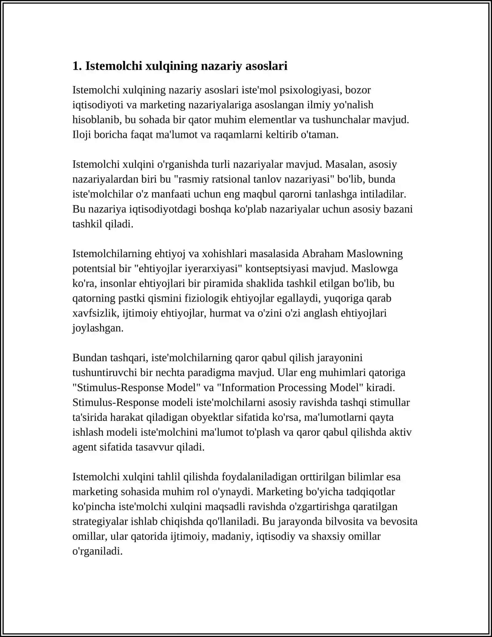 ISTE'MOLCHI XULQI NAZARIYASINING ASOSIY HOLATI 3