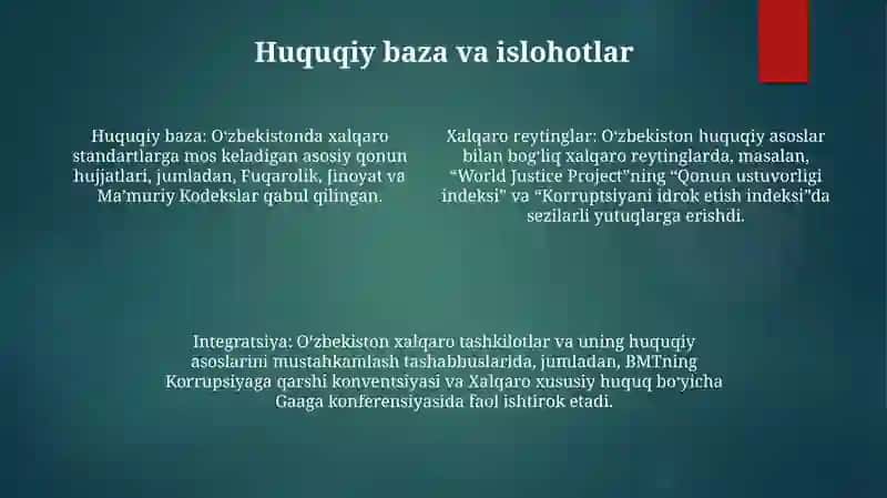 Siyosiy- Huquqiy Sohadagi Ustuvor Xalqaro Reytinglar Va Ularga O'Zbekistonning Integratsiyalashuvi 3