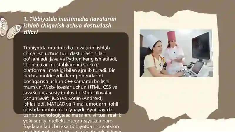 Tibbiyotda multimediya ilovalarini yaratishdagi dasturiy ta'minot 3