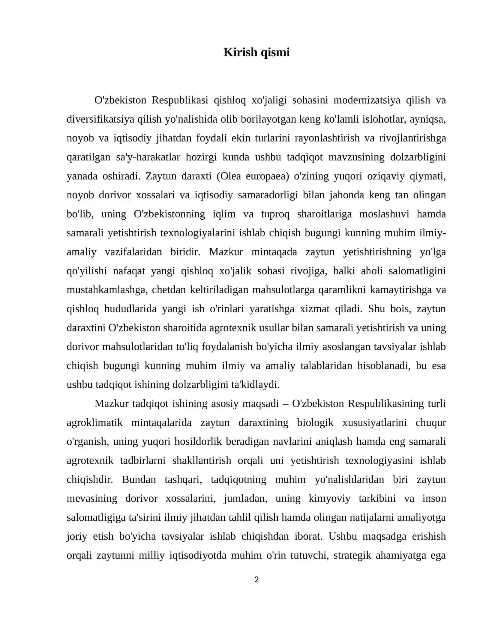 Zaytun daraxtini agrotexnik sharoitlarda yetishtirish va dorivor mahsulotlari 3