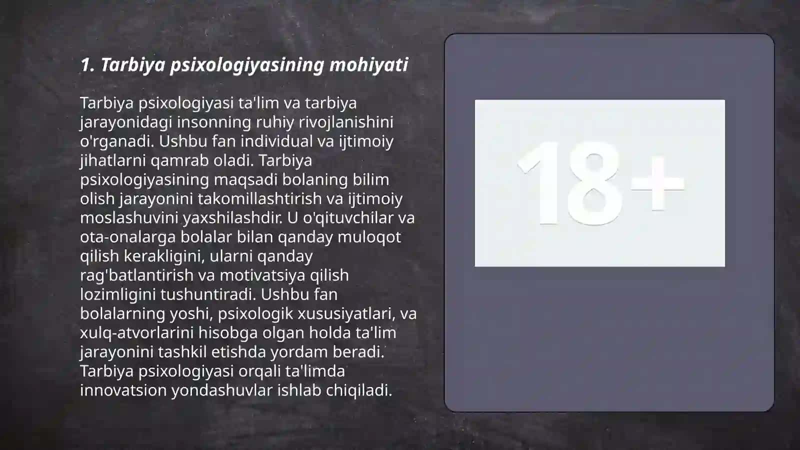 Tarbiya psixologiyasi: maqsadi, vositalari va metodlari 3