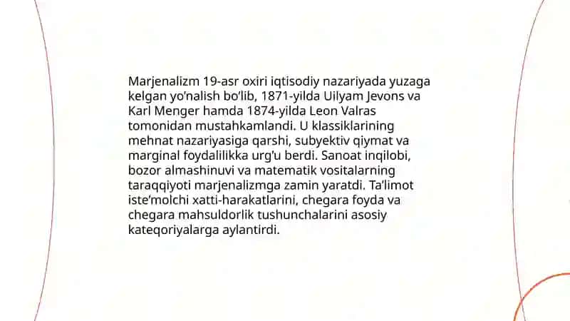 Marjenalizm ta’limoti va neoklassik iqtisodiy maktablari 3