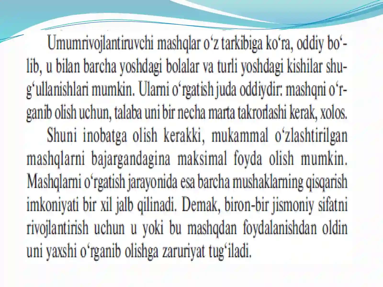 GIMNASTIKA FANIDAN TAYYORLAGAN MUSTAQIL ISHI 3