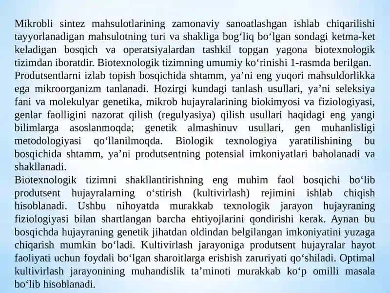 BIOTEXNOLOGIK JARAYONLAR JIHOZLARI FANI ASOSLARI 3