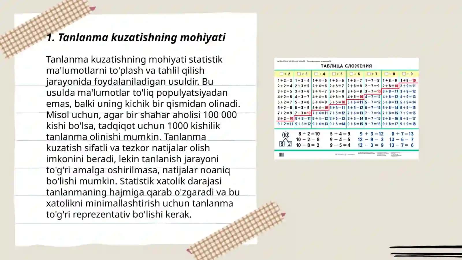 Statistik tadqiqotlarda tanlanma kuzatishning go'llanilishi 3