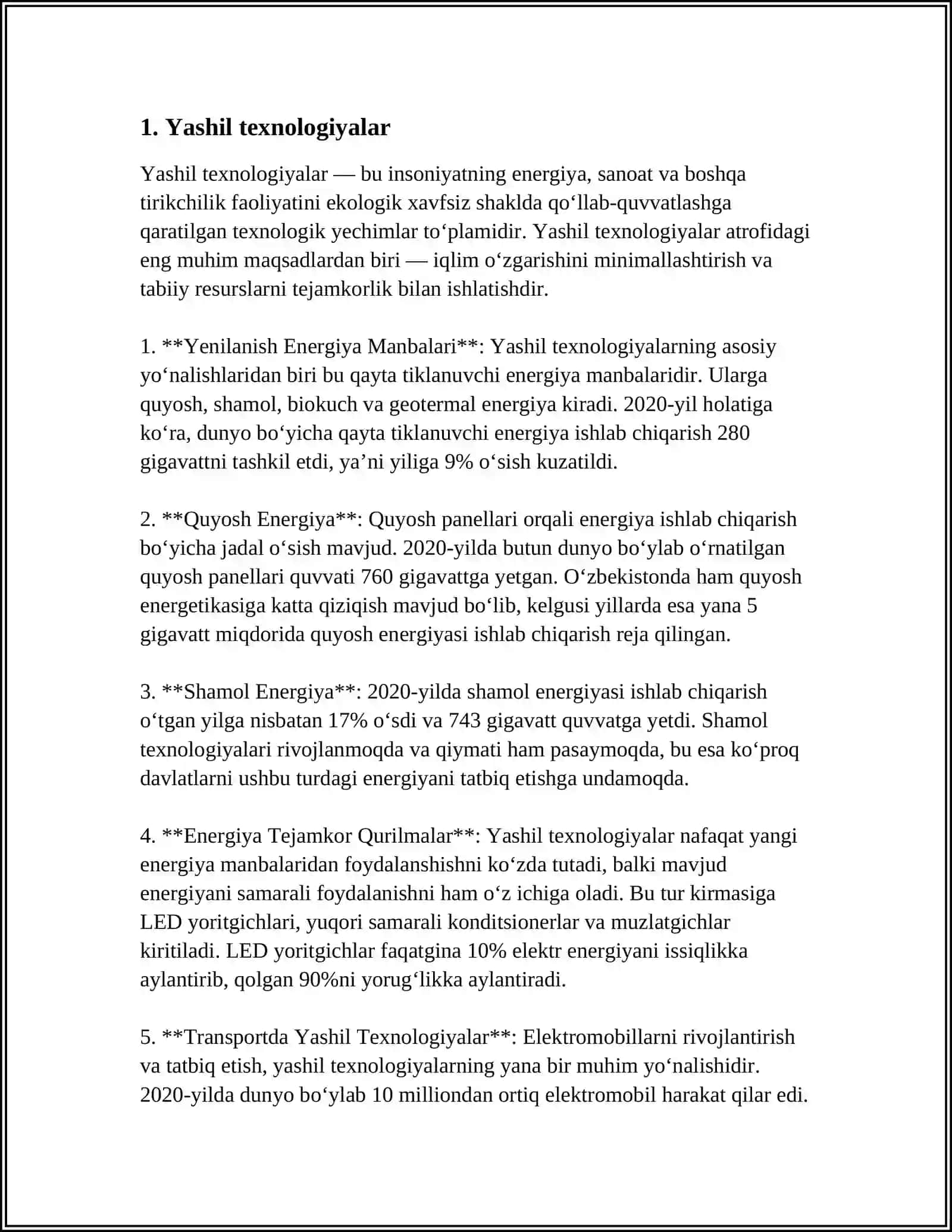 Yashil texnologiyalar 3