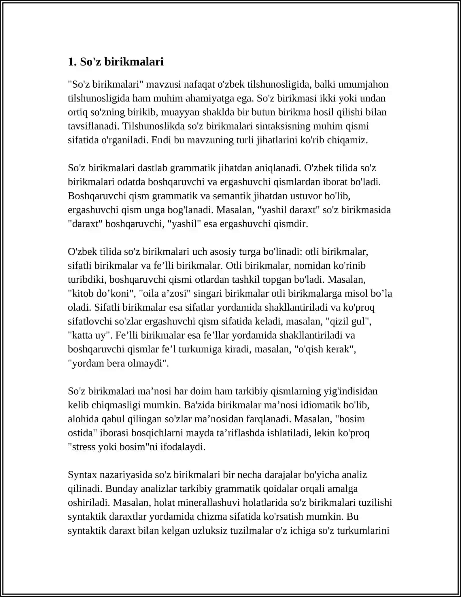 ESKI TURKIY TIL VA ESKI ÕZBEK TILI. SINTAKSIS 3
