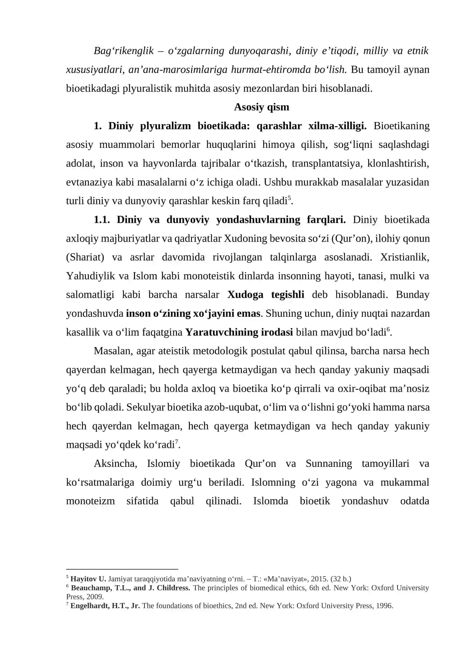 BIOETIKA VA DINIY QADRIYATLARDA BAG‘RIKENGLIK MASALASI 3