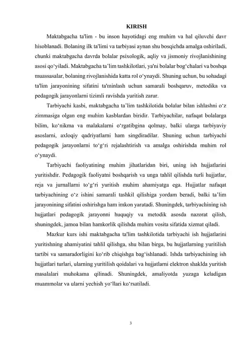Maktabgacha ta'lim tashkilotida tarbiyachi ish hujjatlari. 3