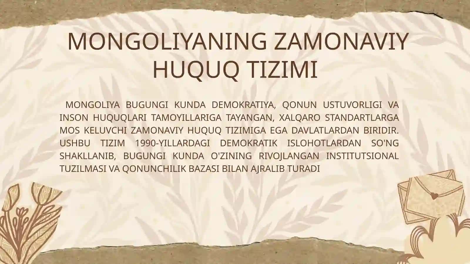 MONGOLIYANING ZAMONAVIY HUQUQ TIZIMI 3