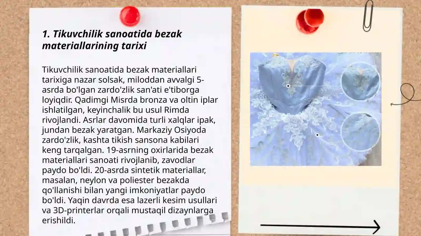 Tikuvchilik sanoatida bezak materiallar roli 3