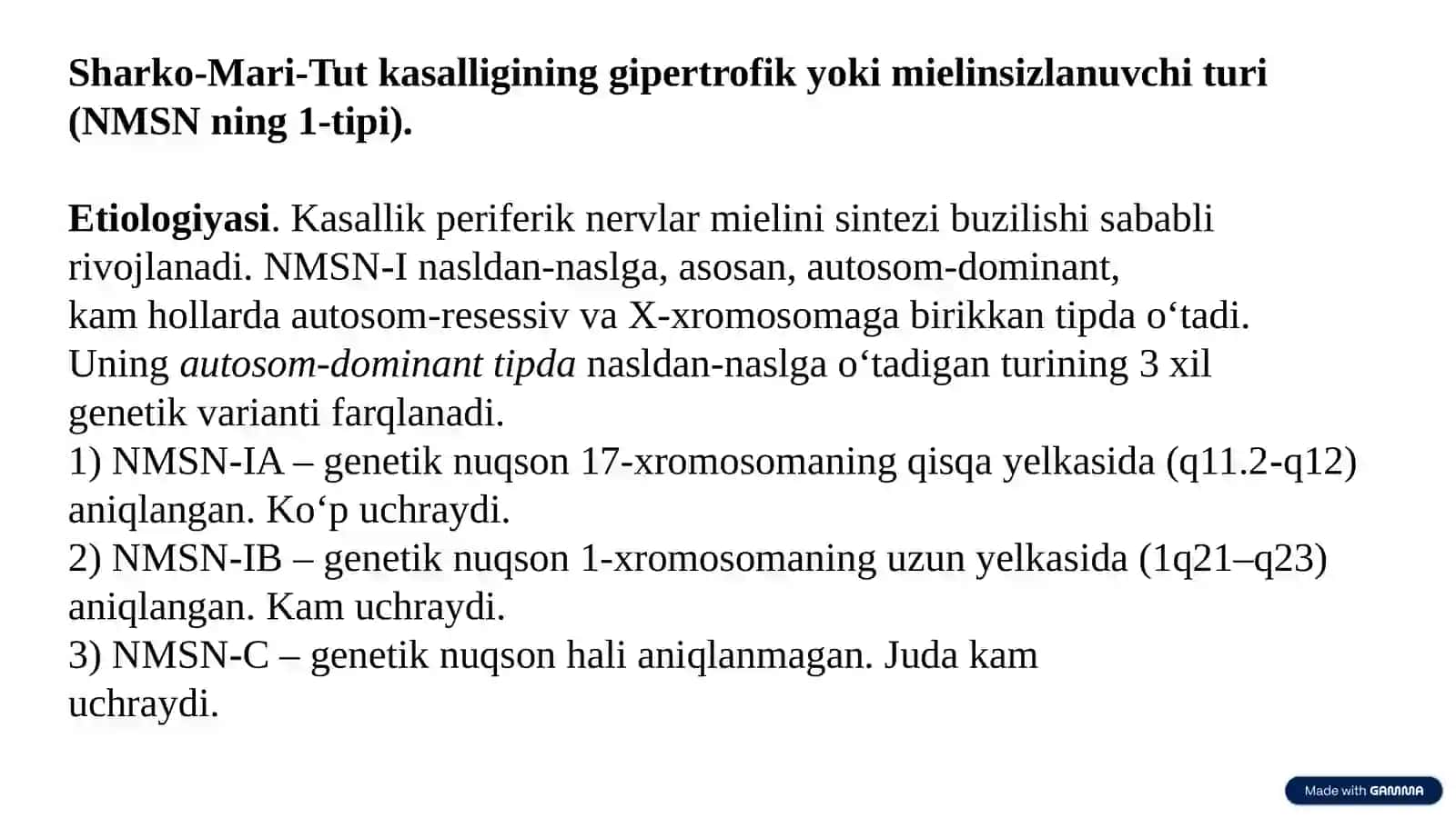 Asab Tizimining Nasliy Kasalliklari: Umumiy Tushuncha 3