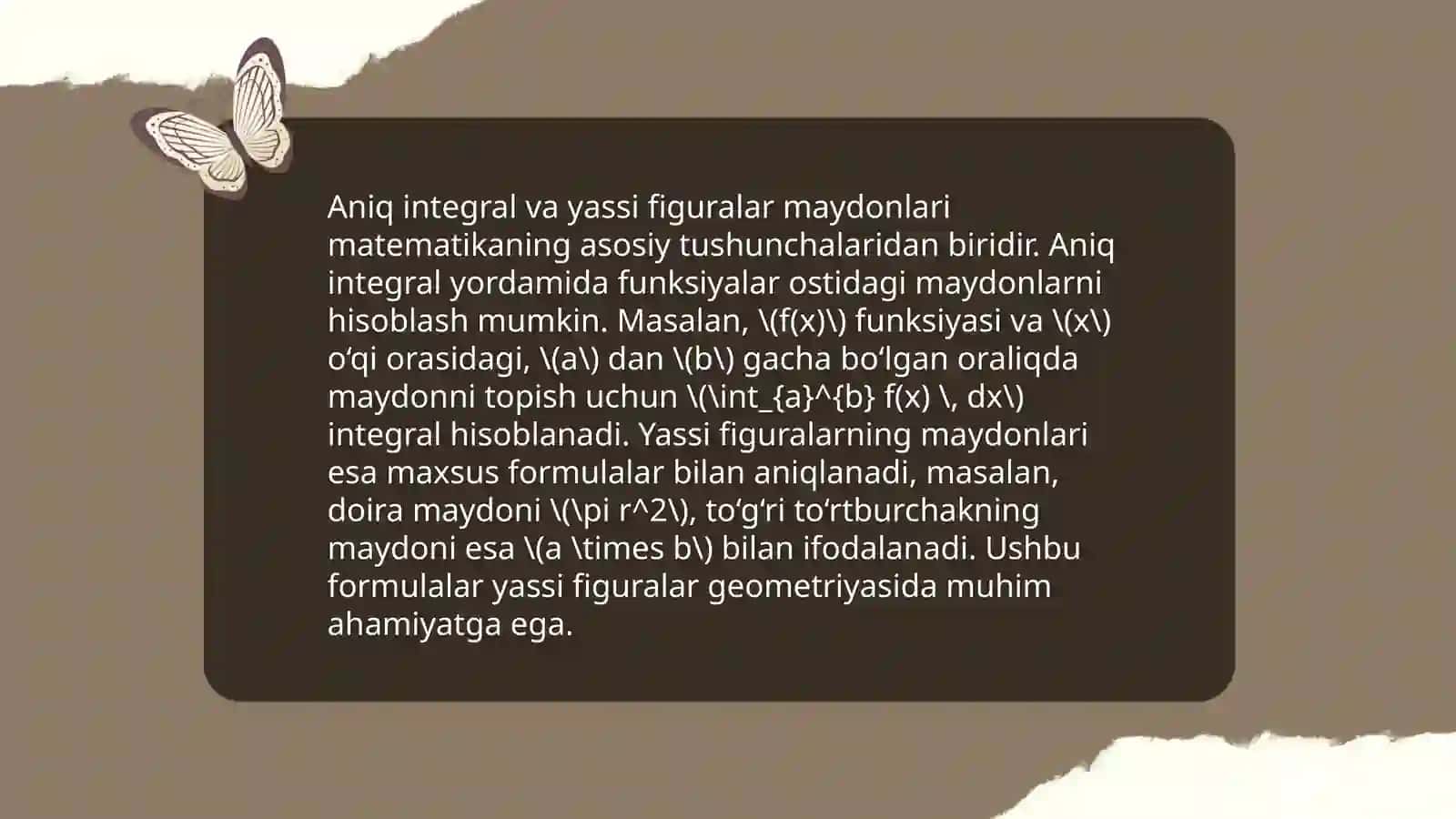 Aniq integralning geometrik tatbiqlari 3