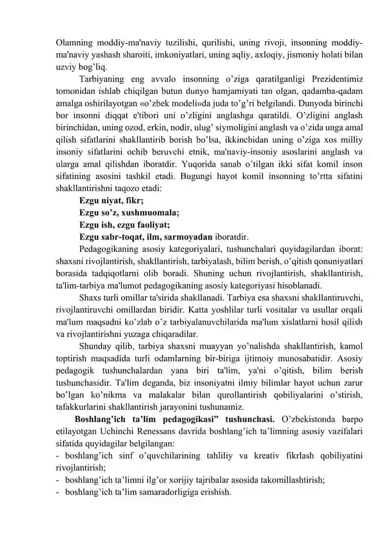 Boshlang’ich ta’lim pedagogikasi fanining predmeti maqsadi vazifasi ilmiy tadqiqot metodlari 3