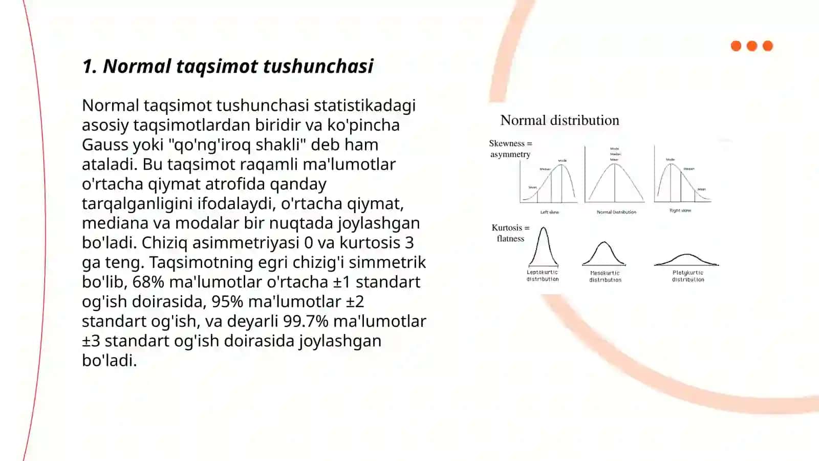 Normal taqsimot va uning xususiyatlari 3