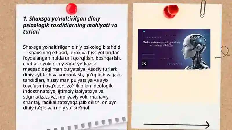 Shaxsga yo'naltirilgan diniy psixologik va madaniy taxdidlar 3