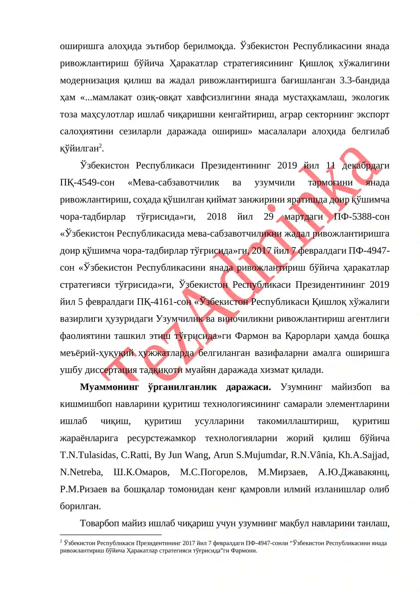 Майизбоп узум навларининг агробиологик, хўжалик хусусиятлари, қуритиш технологиясининг назарий ва амалий асослари (адабиётлар шарҳи) 3