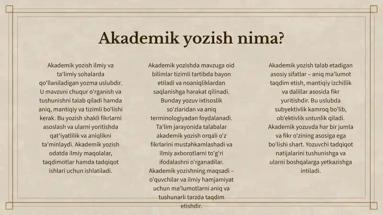 Akademik Yozish 3
