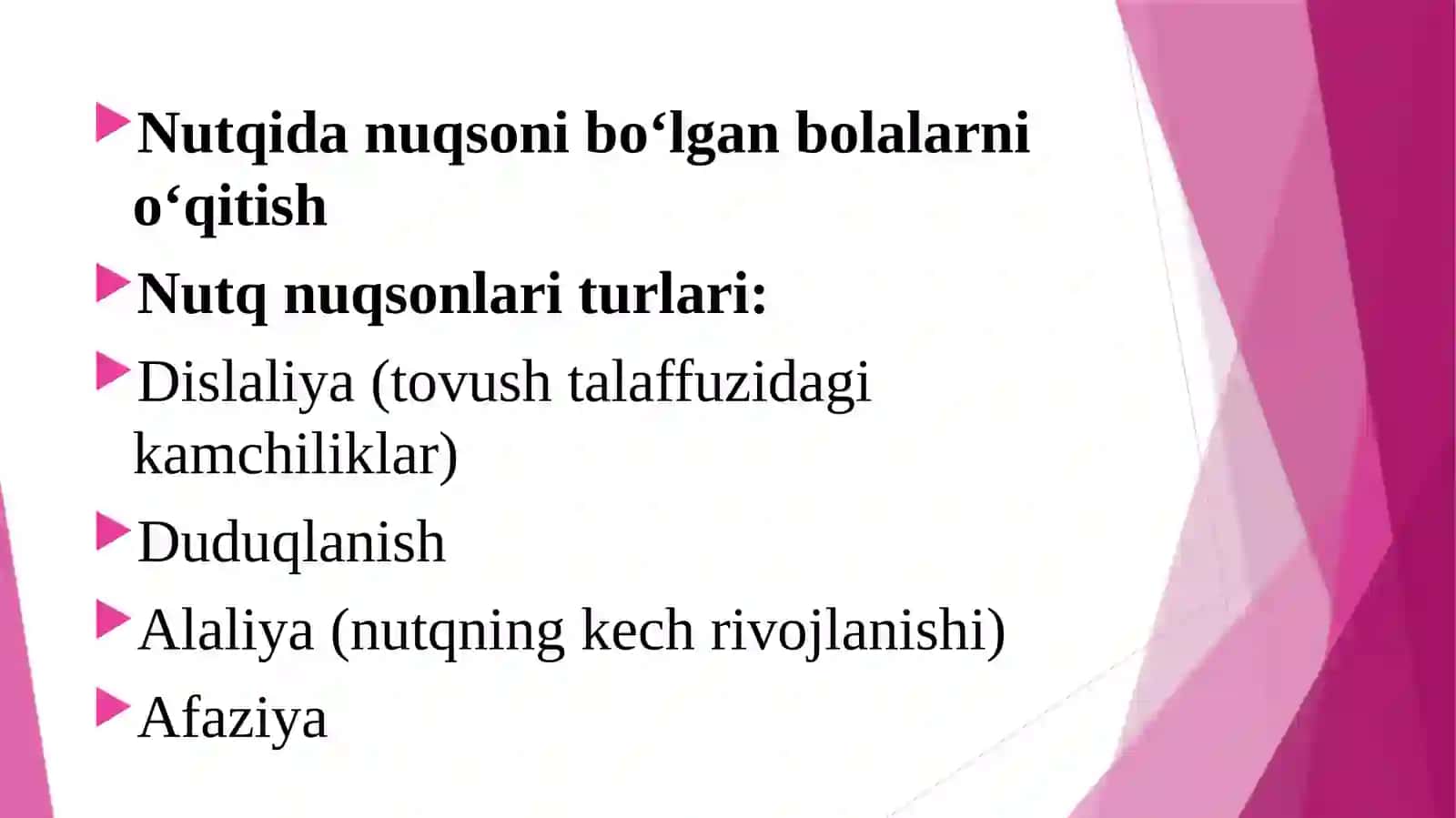 Nutqda vatan chaharakatida a’zolari danuq sonib o’lgan bolalarni inkluziv ta’lim sharoiti da o’qitish va tarbiyalash 3