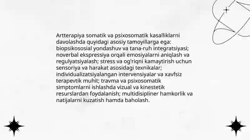 Somatik va psixosomatik kasalliklarda artterapiyaning o'rni 3