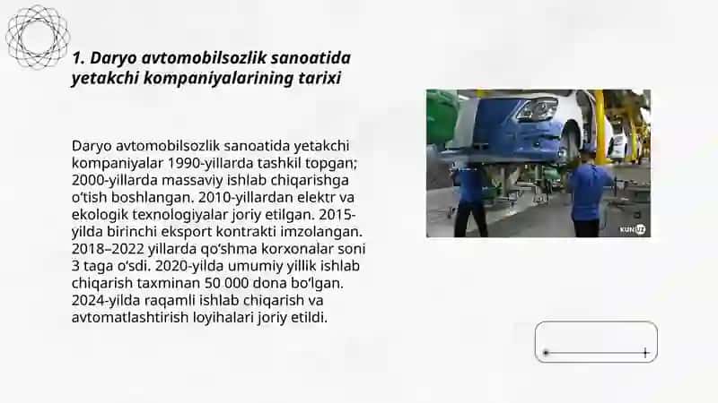 Daryo avtomobilsozlik sanoatida yetakchi kompaniyalar 3