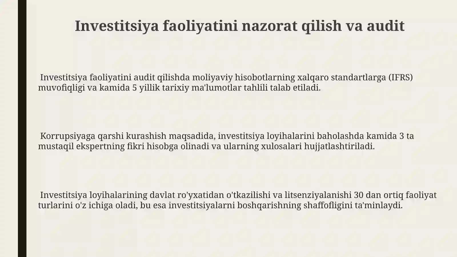 Investitsiya faoliyatining me'yoriy huquqiy asoslari 3