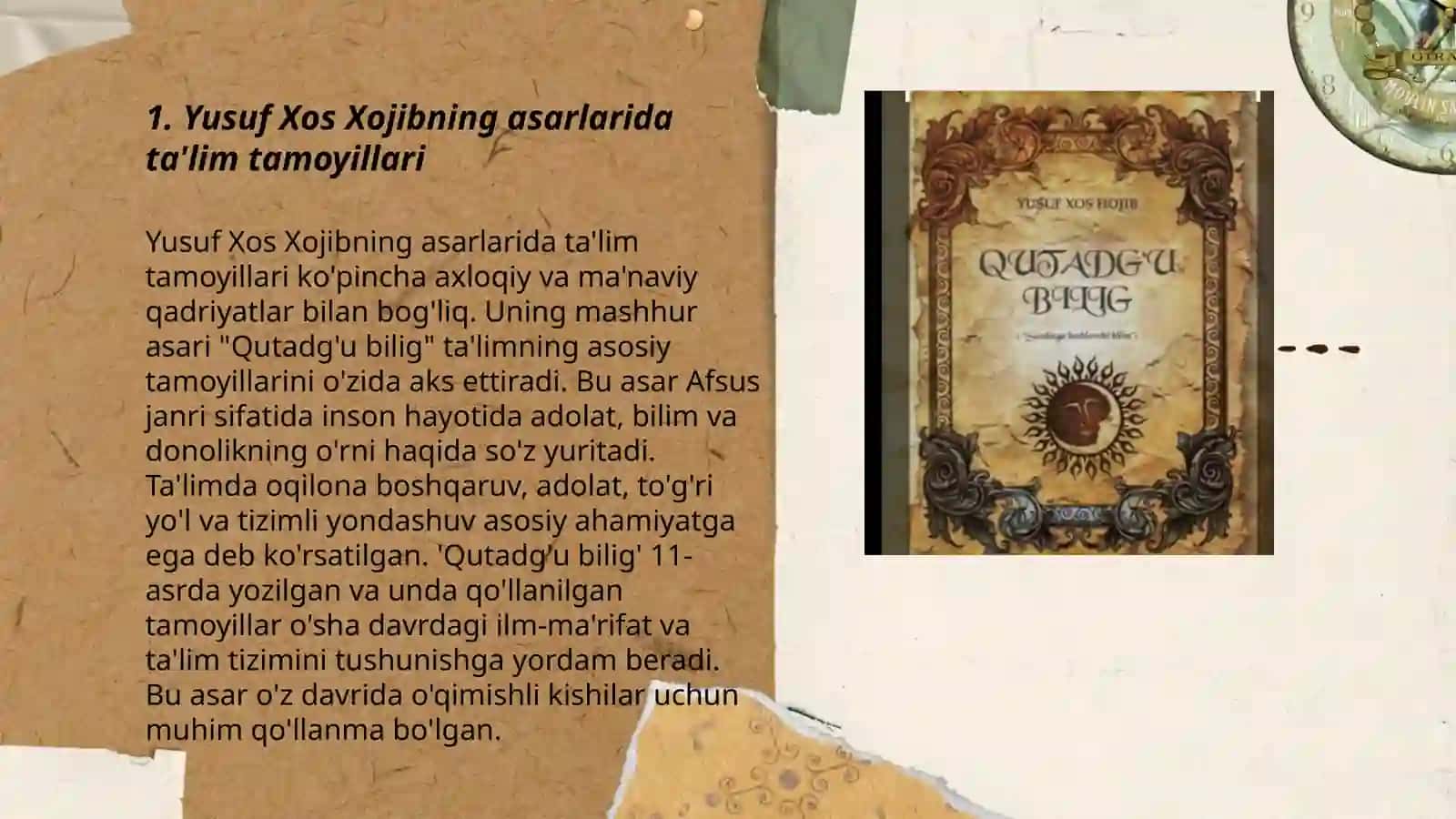 Yusuf Xos Xojib va Kaykovus asarlarida ta'lim-tarbiya masalalarining yoritilishi 3