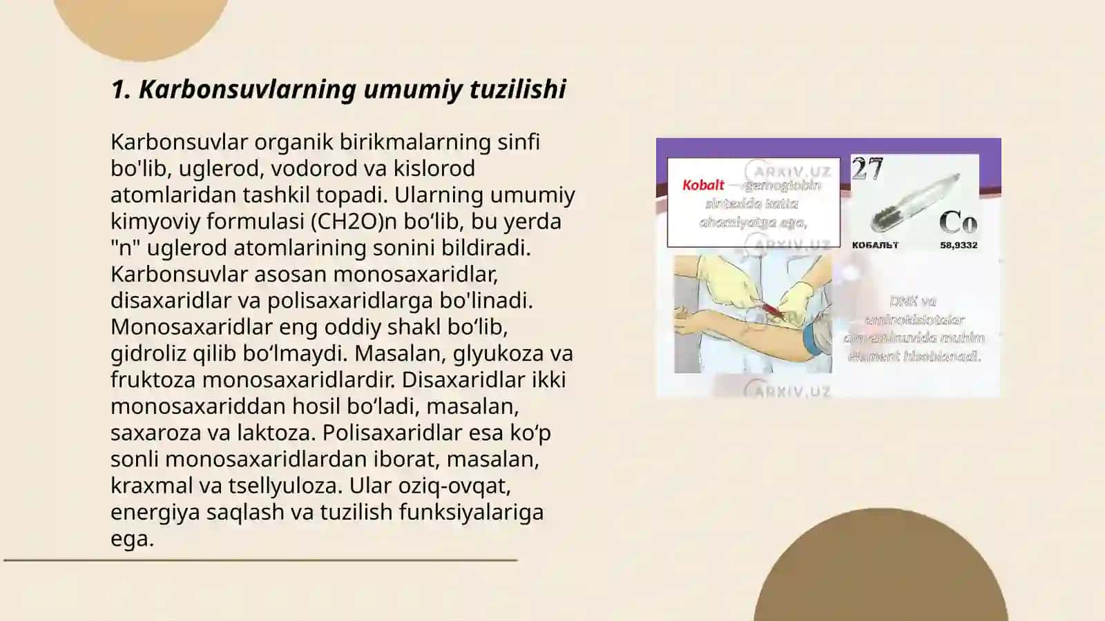 Karbonsuvlar kimyodi va ularning biologik ahamiyati 3