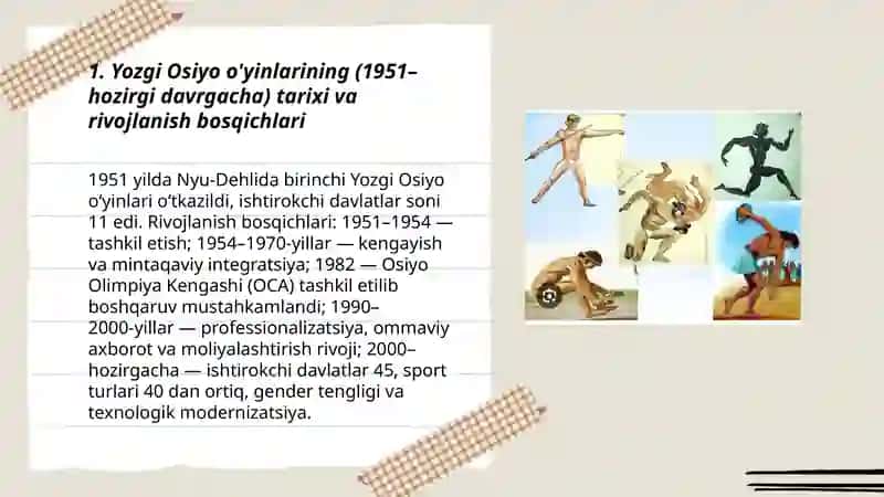 Yozgi Osiyo o'yinlari (1951- hozirgi davrgacha) 3