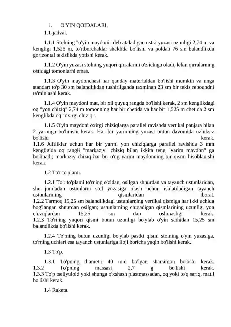 STOL TENISI 3