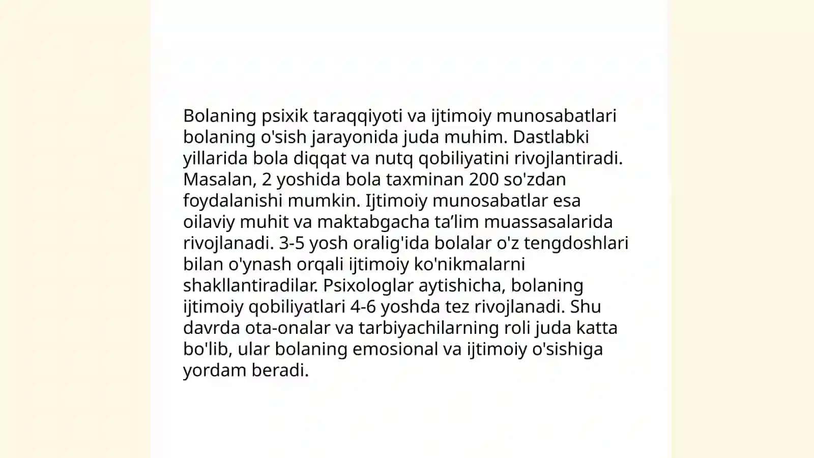 Munosabatlar psixologiyasida bola psixik taraqqiyoti qonuniyatlarining yoritilishi 3