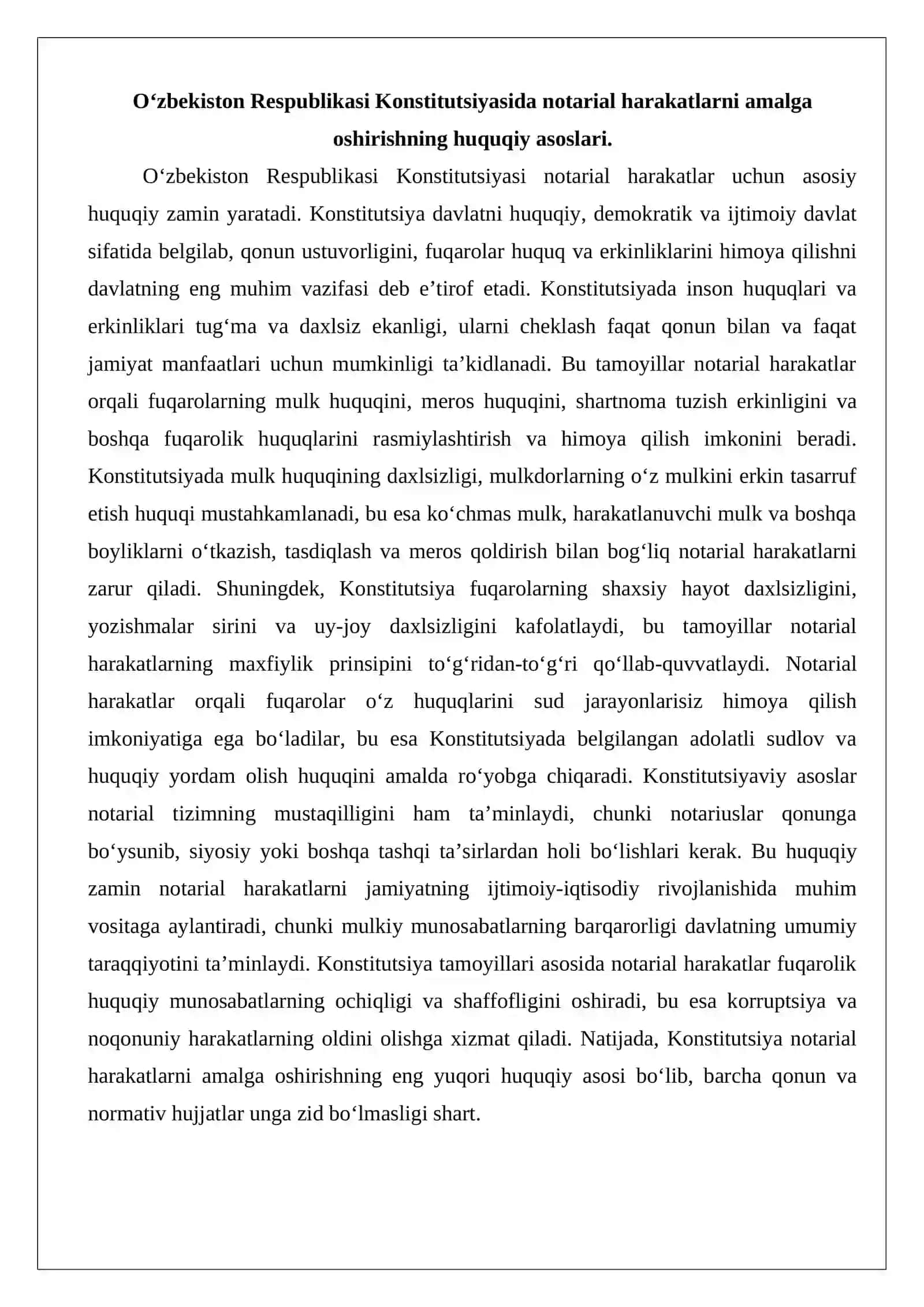 Notarial harakatlarni amalga oshirishning asosiy qoidalari 3
