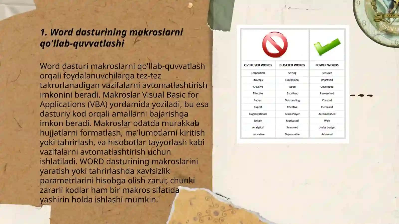 Word dasturining makroslarni qo'llab-quvvatlashi 3