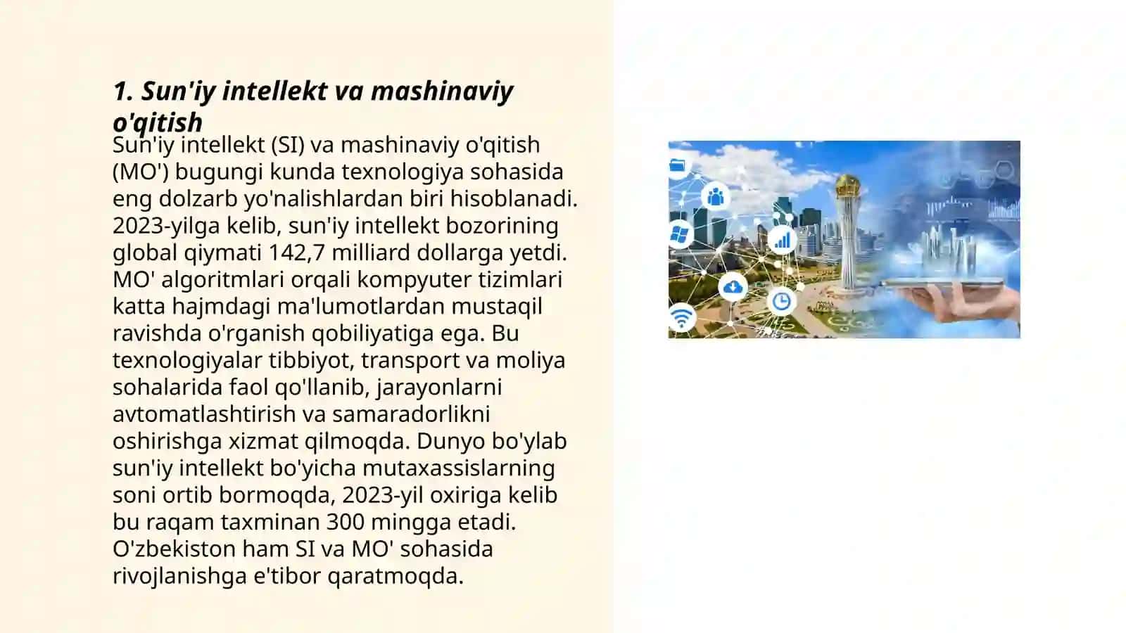 Sun'iy intellekt va mashinaviy o'qitish 3