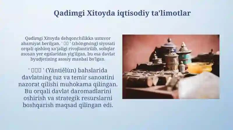 Qadimgi Xitoyda iqtisodiy ta'limotlar 3