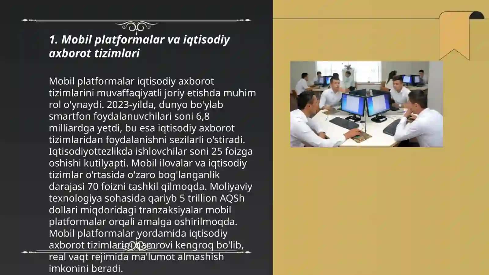 Mobil platformalar va iqtisodiy axborot tizimlari 3